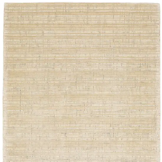 Beige And Ivory Striped Hand Tufted Area Rug Photo 5