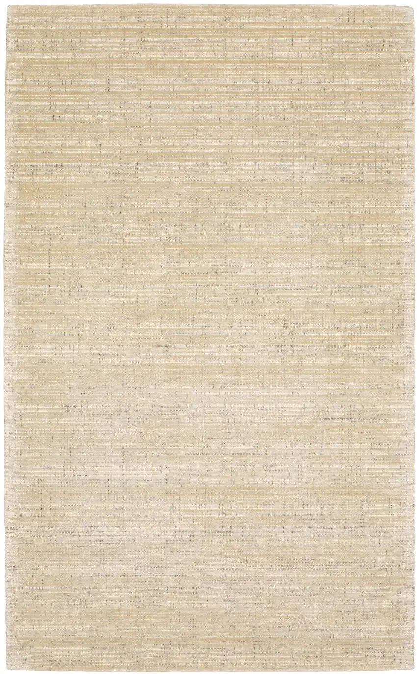 Beige And Ivory Striped Hand Tufted Area Rug Photo 2