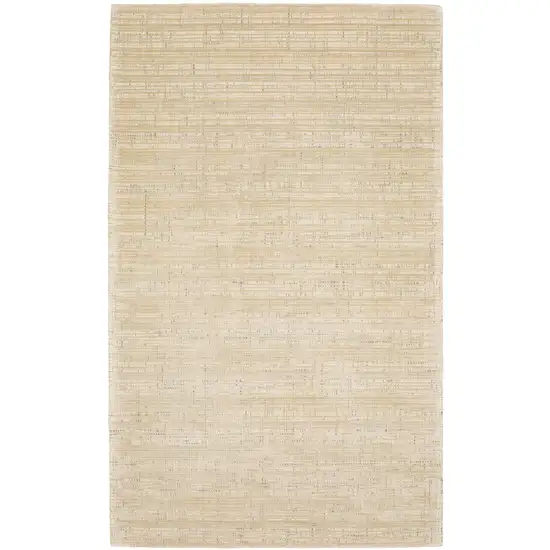 Beige And Ivory Striped Hand Tufted Area Rug Photo 2
