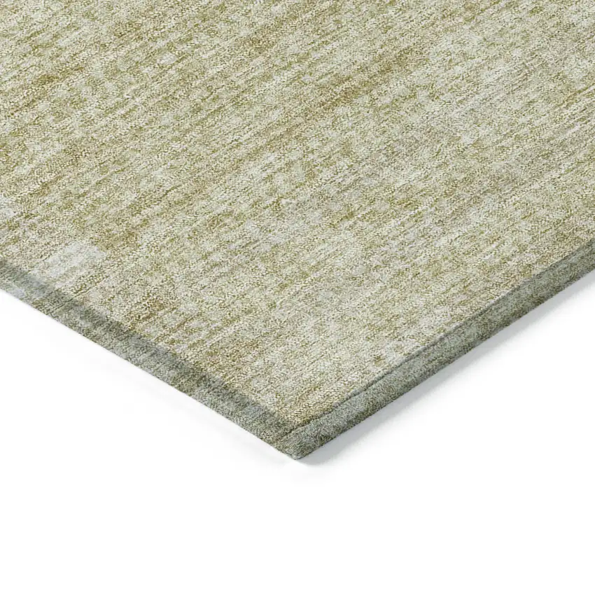 Beige And Ivory Striped Washable Indoor Outdoor Area Rug Photo 4