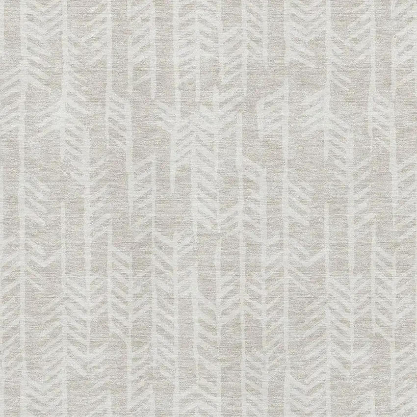 Beige And Ivory Tribal Washable Area Rug With UV Protection Photo 3