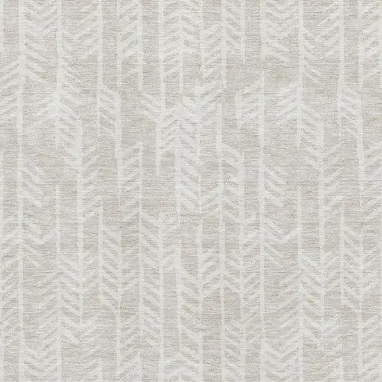 Beige And Ivory Tribal Washable Area Rug With UV Protection Photo 3