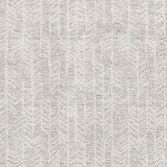 Beige And Ivory Tribal Washable Area Rug With UV Protection Photo 3