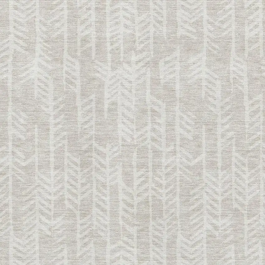 Beige And Ivory Tribal Washable Area Rug With UV Protection Photo 3