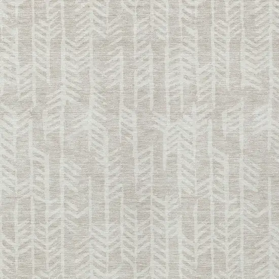 Beige And Ivory Tribal Washable Indoor Outdoor Area Rug Photo 6