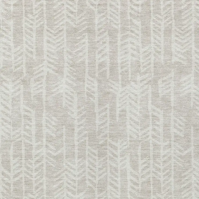 Beige And Ivory Tribal Washable Indoor Outdoor Area Rug Photo 6
