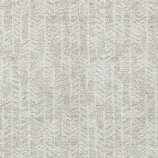 Beige And Ivory Tribal Washable Indoor Outdoor Area Rug Photo 6