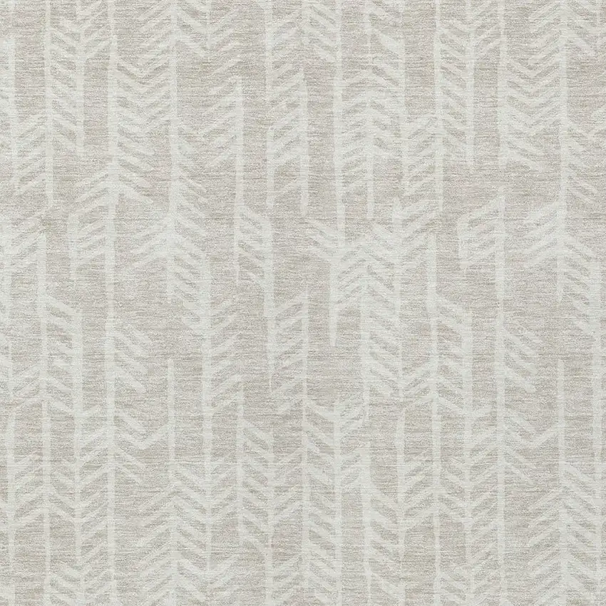 Beige And Ivory Tribal Washable Indoor Outdoor Area Rug Photo 6
