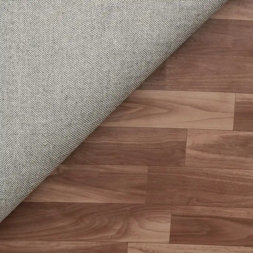 Beige And Ivory Wool Checkered Hand Tufted Square Rug Photo 9