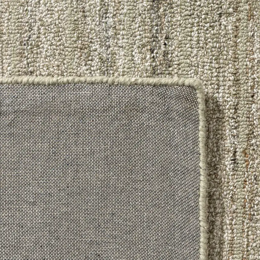 Beige And Light Green Geometric Hand Tufted Square Rug Photo 6