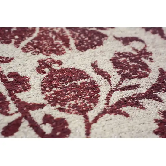 Beige And Maroon Tribal Washable Area Rug With UV Protection Photo 9