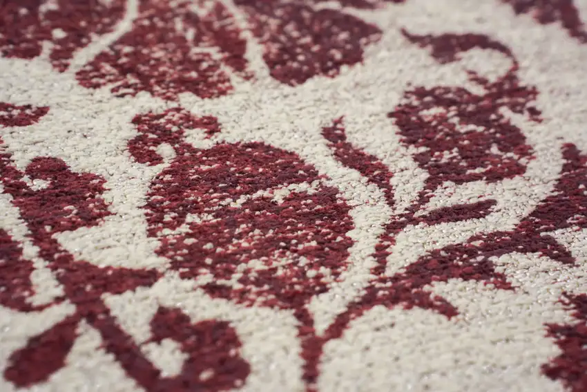 Beige And Maroon Tribal Washable Area Rug With UV Protection Photo 9