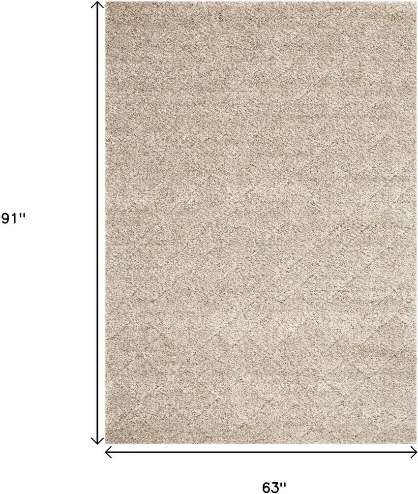 Beige And Natural Geometric Area Rug Photo 3