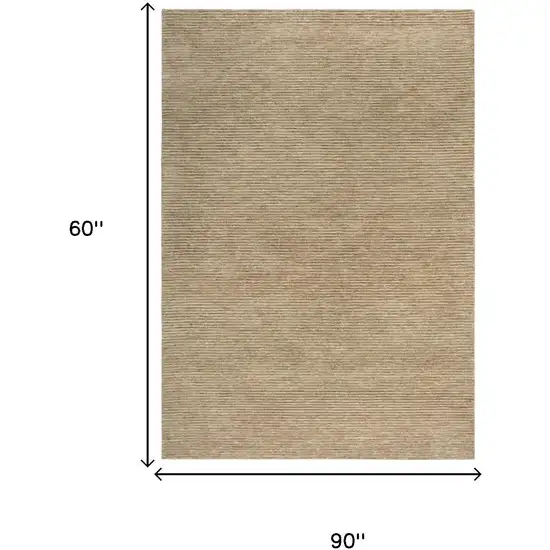 Beige And Natural Hand Tufted Area Rug With UV Protection Photo 6