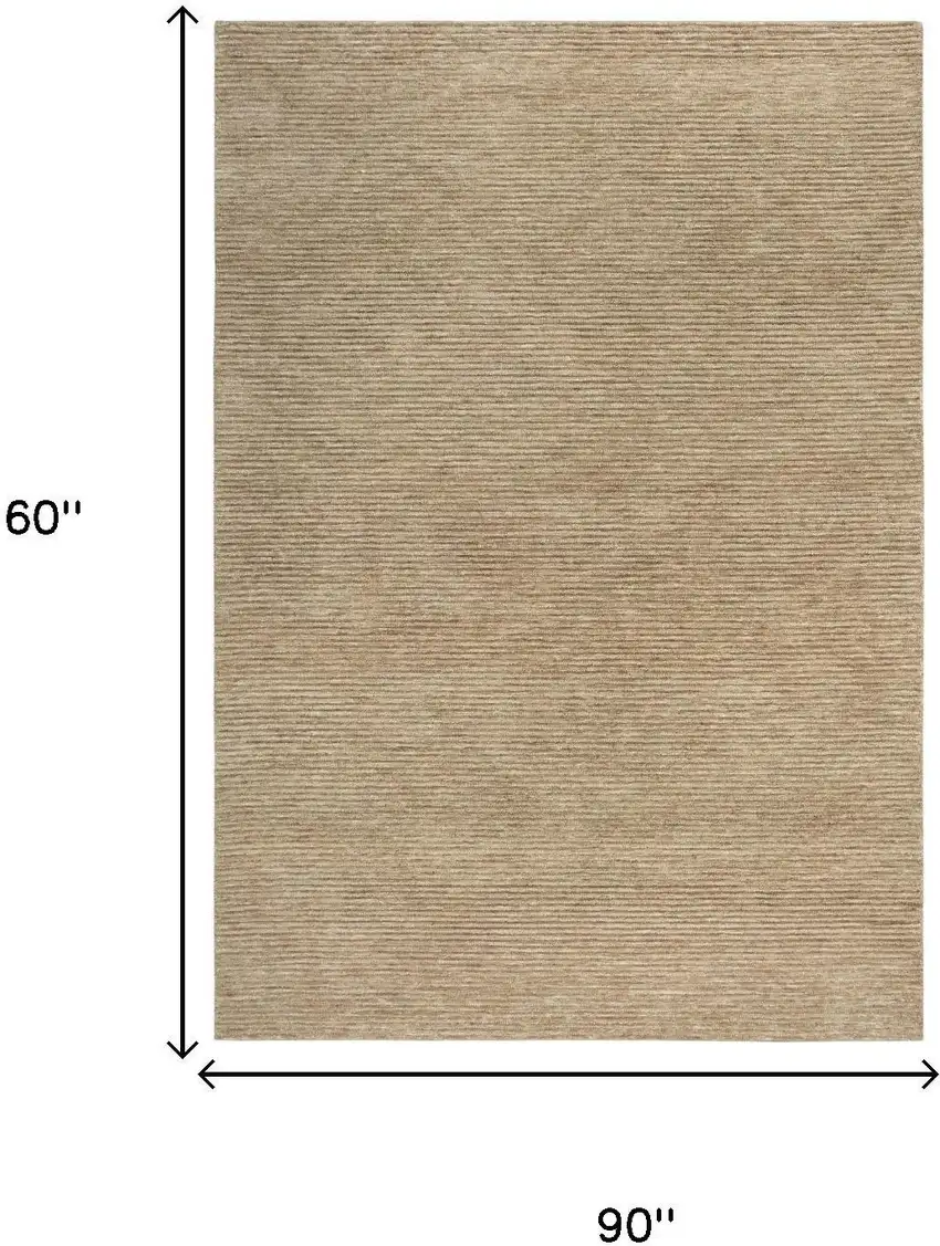 Beige And Natural Hand Tufted Area Rug With UV Protection Photo 6