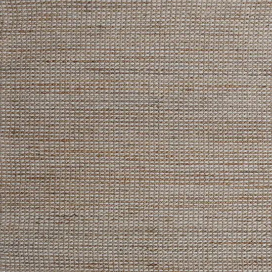 Beige And Natural Jute Striped Hand Woven Square Rug Photo 4