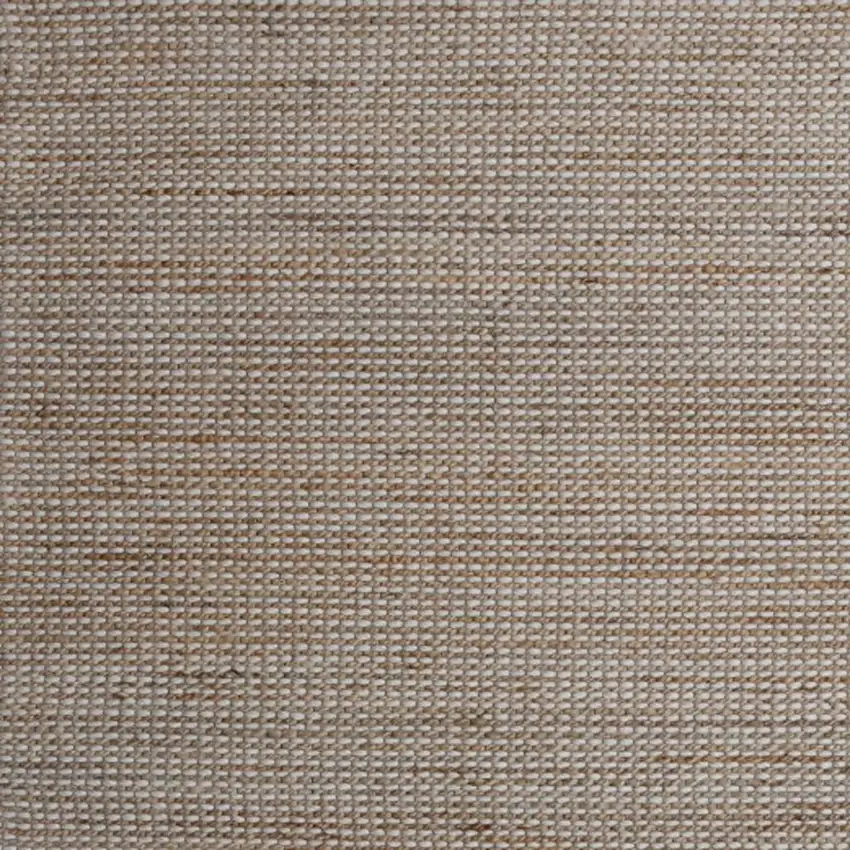 Beige And Natural Jute Striped Hand Woven Square Rug Photo 4