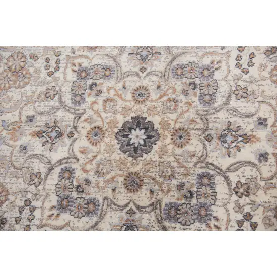 Beige And Natural New Zealand Lambs Wool Medallion Hand Carved Handmade Area Rug Photo 1