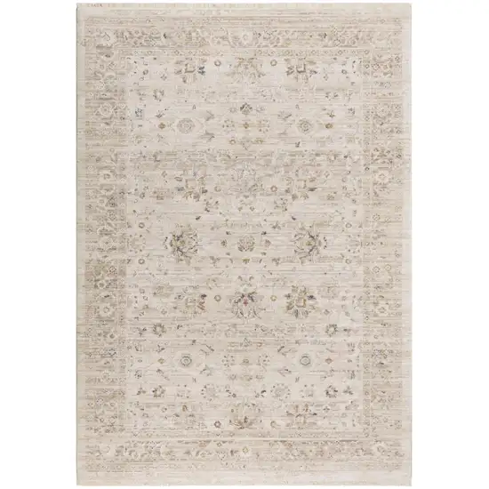 Beige And Natural Oriental Area Rug Photo 1
