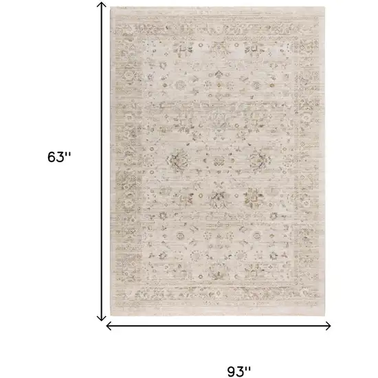 Beige And Natural Oriental Area Rug Photo 6