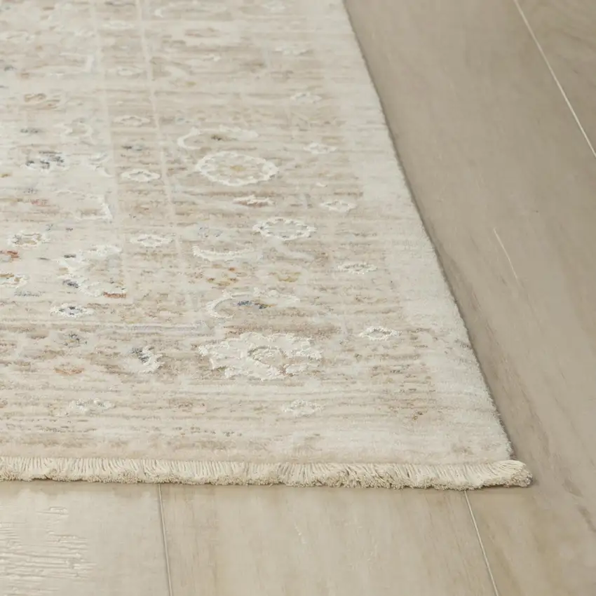 Beige And Natural Oriental Area Rug Photo 2