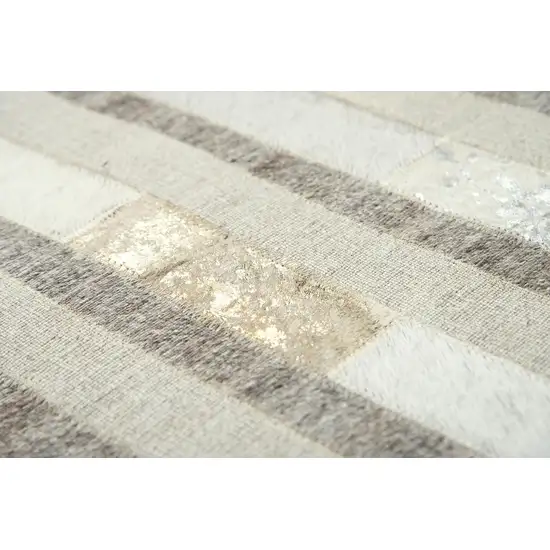 Beige And Natural Patchwork Hand Woven Area Rug Photo 4