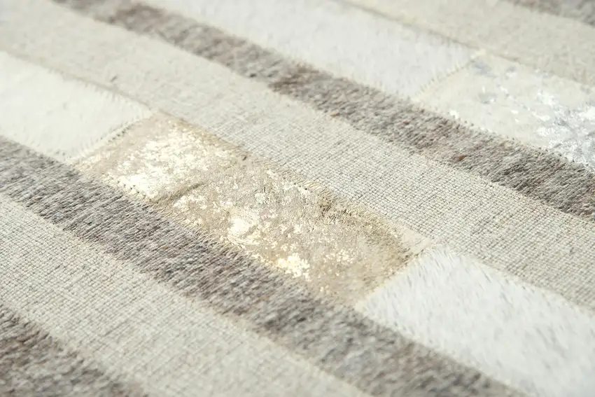 Beige And Natural Patchwork Hand Woven Area Rug Photo 4
