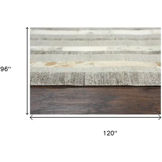Beige And Natural Patchwork Hand Woven Area Rug Photo 6