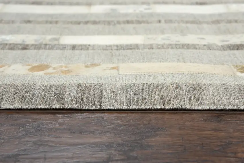 Beige And Natural Patchwork Hand Woven Area Rug Photo 1