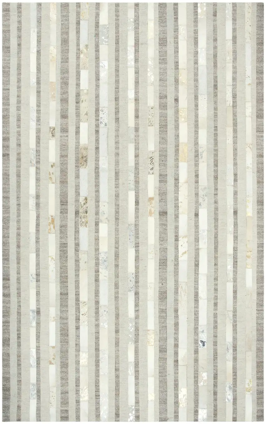 Beige And Natural Patchwork Hand Woven Area Rug Photo 2