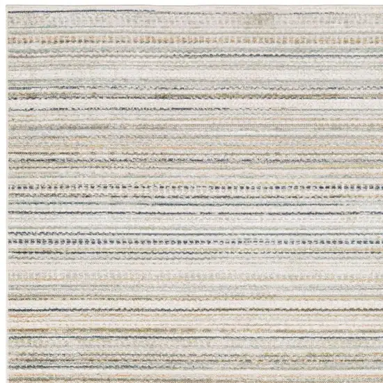 Beige And Navy Blue Striped Area Rug Photo 3
