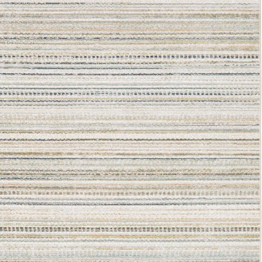 Beige And Navy Blue Striped Area Rug Photo 3