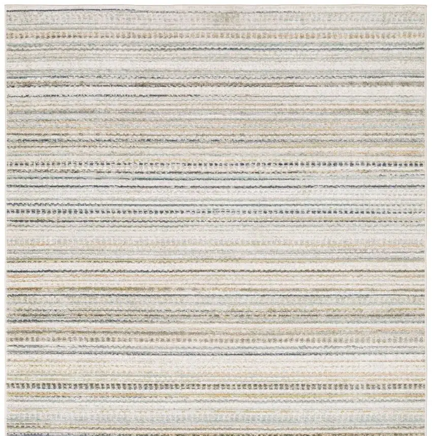 Beige And Navy Blue Striped Area Rug Photo 4