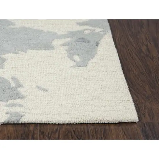 Beige And Pink Wool Floral Hand Tufted Area Rug Photo 6