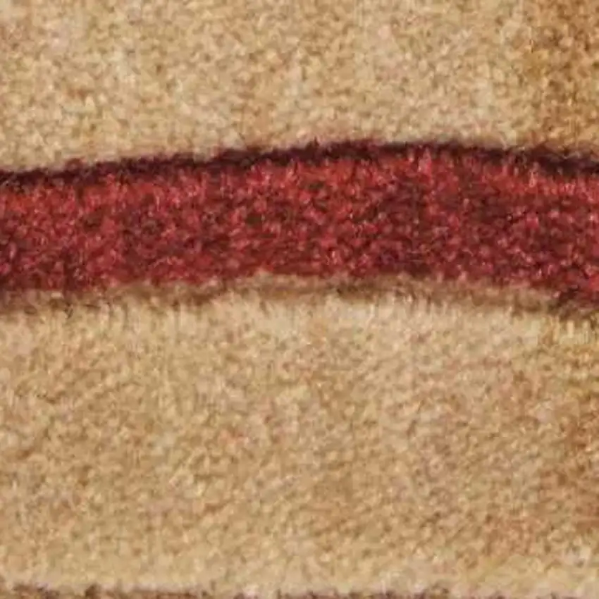 Beige And Red Abstract Non Skid Area Rug Photo 6