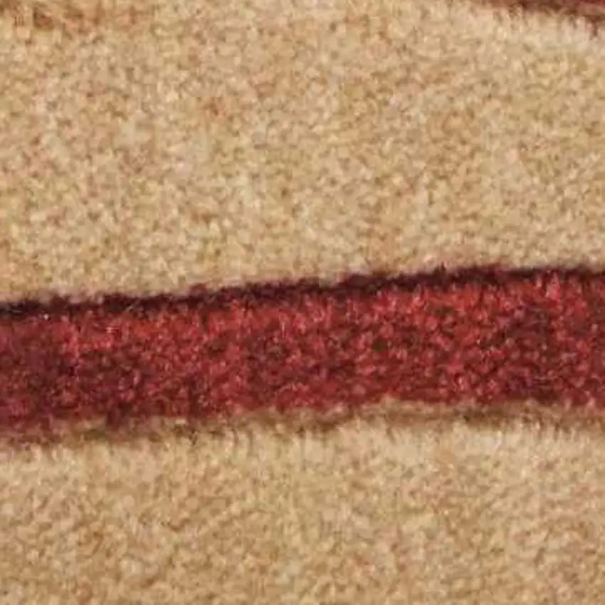 Beige And Red Abstract Non Skid Area Rug Photo 6