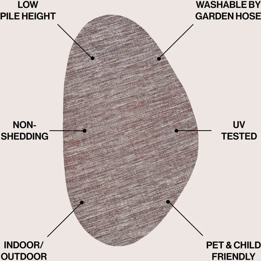 Beige And Red Medallion Indoor Outdoor Area Rug Photo 9