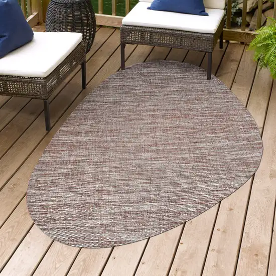 Beige And Red Medallion Indoor Outdoor Area Rug Photo 8