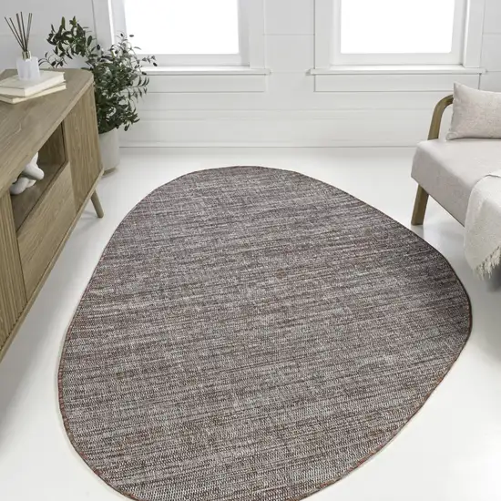 Beige And Red Medallion Indoor Outdoor Area Rug Photo 5