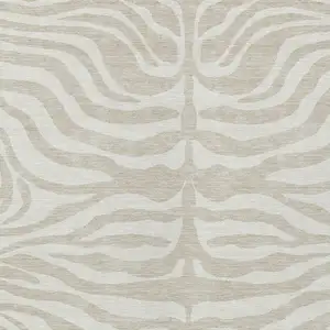 Photo of Beige And Tan Animal Print Washable Indoor Outdoor Area Rug