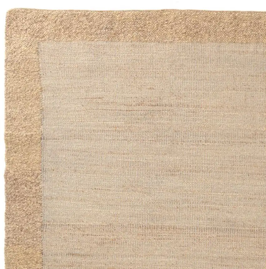 Beige And Tan Hand Woven Square Rug Photo 3