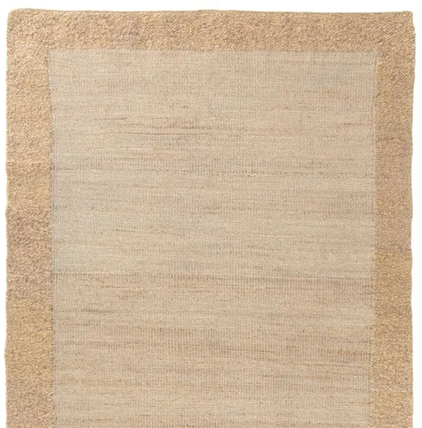 Beige And Tan Hand Woven Square Rug Photo 4