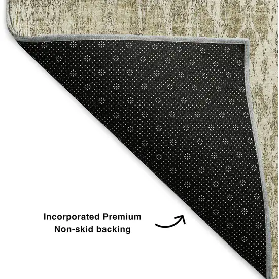 Beige And Tan Moroccan Washable Area Rug With UV Protection Photo 6