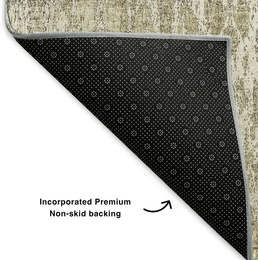 Beige And Tan Moroccan Washable Area Rug With UV Protection Photo 6