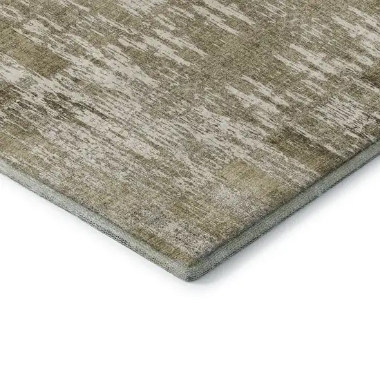 Beige And Tan Moroccan Washable Area Rug With UV Protection Photo 6