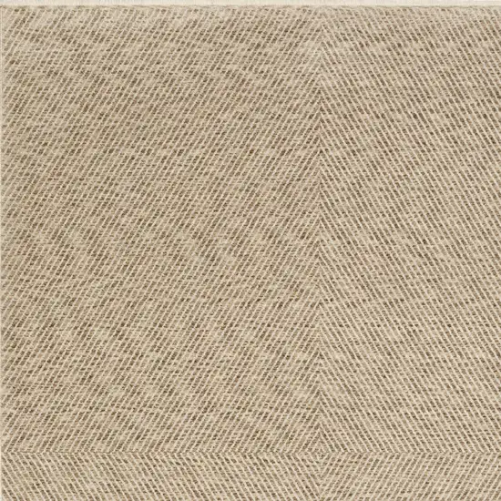 Beige And Tan Striped Area Rug With Fringe Photo 5