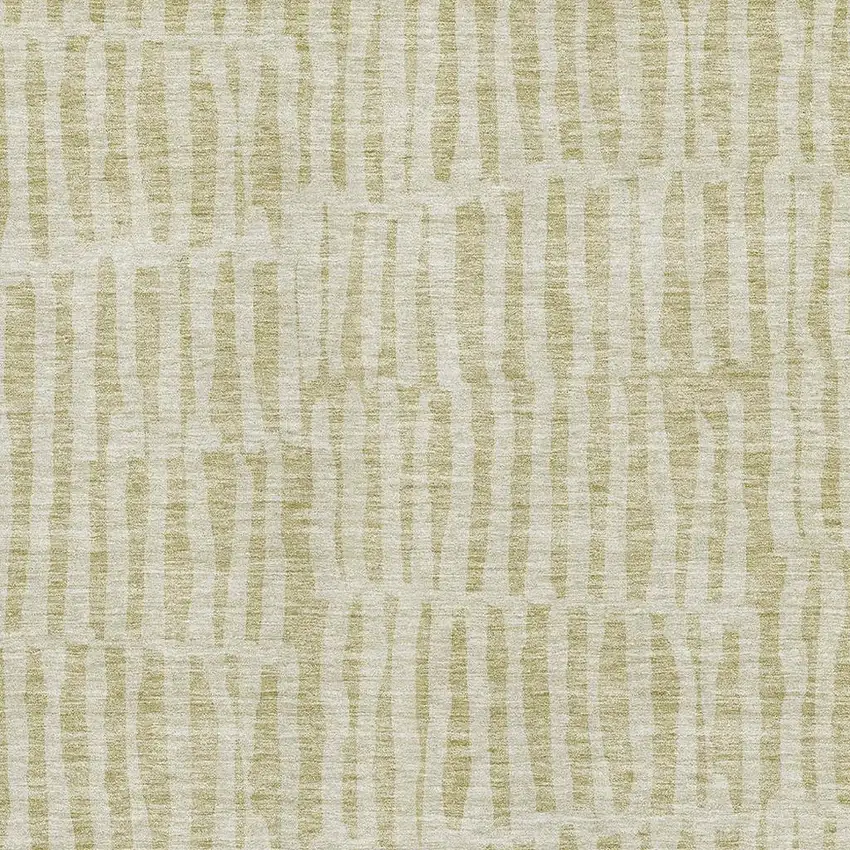 Beige And Tan Striped Washable Area Rug With UV Protection Photo 2