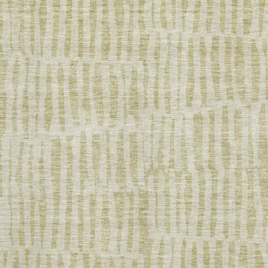 Beige And Tan Striped Washable Area Rug With UV Protection Photo 2