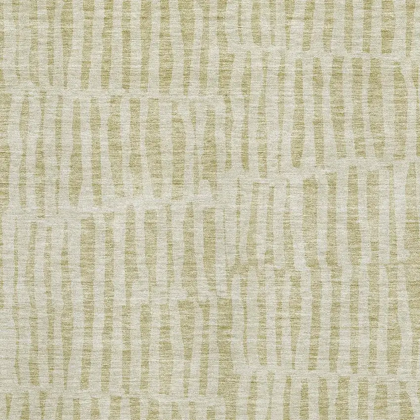 Beige And Tan Striped Washable Area Rug With UV Protection Photo 2