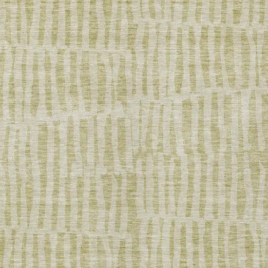 Beige And Tan Striped Washable Indoor Outdoor Area Rug Photo 6